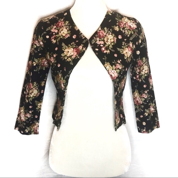 Lucca Couture Jackets & Blazers - LUCCA COUTURE COTTON FLORAL COCKTAIL BLAZER